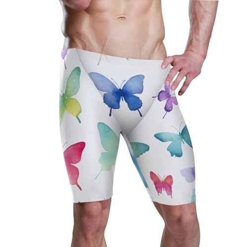 Color Butterfly Men's Swimsuit Swim Jammers L B0401699