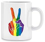 Impreso en la UE Firmar de Paz Arco iris Mano Taza Ceramic Mug Cup