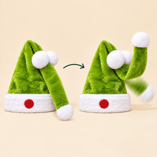Christmas Funny Movable Swing Santa Hat for Adults Xmas Costume Accessories - image 3