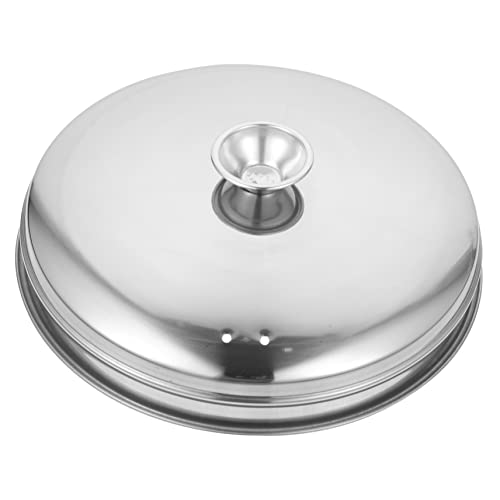 Sosoport Cubierta de Vapor Inoxidable para Cocina Tapa de para Grill y Sartén Accesorio Práctico para Cocinar Resistente y de Usar