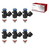 AISHAN Set of 6 Fuel Injectors, 0280158313 Injector for Jeep Cherokee V6 3.2L 2014-2017 04627794AA, 4 Holes