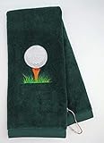 Mana Trading Custom Personalized Embroidered Golf Towel GOLF BALL ON TEE