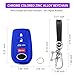 QBUC 2pcs for Toyota Key Fob Cover Tacoma Prius Venza Corolla Crown Sequoia Tundra Grand Highlander RAV4 Prime，4 Buttons Remote for Toyota Key Protection Case Key Chain Car (Blue)