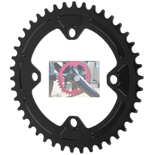 Bicycle Chainring, BCD 104MM 40T 42T Narrow Wide Chainring Single Chain Ring Bike Chainring Mountain Bike Single Speed Chainring Round Shape Single Chain Ring for Shimano Crankset AM/XC Bicycle
