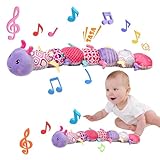 Pau1Hami1ton Baby Toys 0-3-6-12 Months Musical Plush Caterpillar Toy,Newborn Toys with Crinkle and Rattles,Baby Sensory Toys,Newborn Boy Girl Gifts.