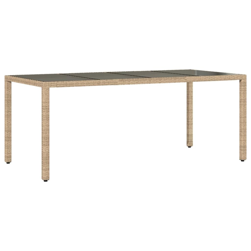 Table de jardin stable en rotin synthétique fini les meubles qui bougent sur la terrasse