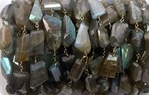 Chaîne en labradorite naturelle pour offrir un bijou artisanal fait main