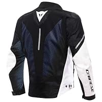 Dainese Super Sprint D-Dry wasserdichte Motorrad Textiljacke, schwarz/blau/weiß, 48 – Ansicht 2