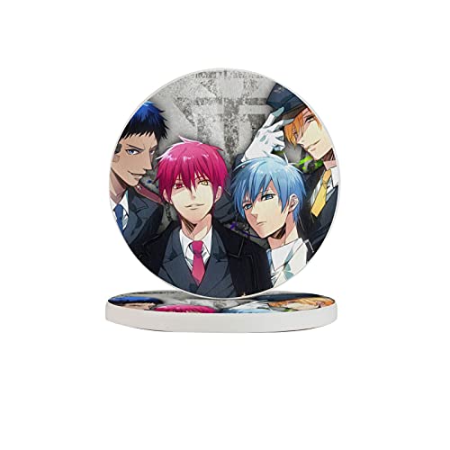 黒子のバスケ マグ お茶パッド 断熱 珪藻土よりも良い 吸水 速乾 滑り止め 家庭用 オフィス用 新築祝い プレゼント丸型 2~6枚セット