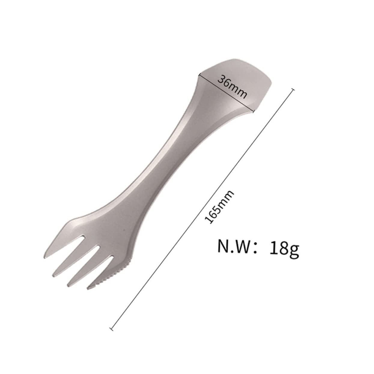 Yardwe Multifunctional Portable Camping Cutlery Fork Spoon Utensils for Travel Hiking Outdoor Activities Reusable Lightweight Tableware with Smooth Edges