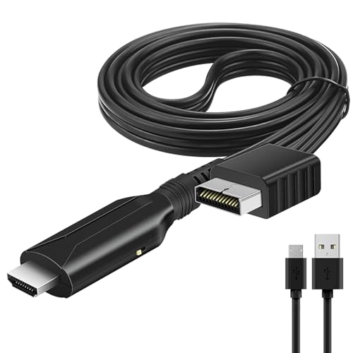 FürPS2 zu HDMI-Adapter-Kabel Annadue Adapter HD-Video-Konverter für Spielekonsolen, 100cm / 39,3 Zoll HDMI-Kabel PS1 PS2-Video-Konverter-Kabel für Spielekonsolen, Plug-and-Use, Audio- und Videoausgän