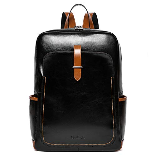 BOSTANTEN Leather Laptop Backpack Purse for Women Casual College Casual Bags Daypack