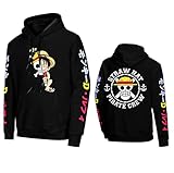 WIFSEELING One Piece Fleece Hoodie Anime Print Hoodies Sweatshirts Men Women Teens Hip Hop Fashion Sweatshirt Pullover with Pockets 2XL
