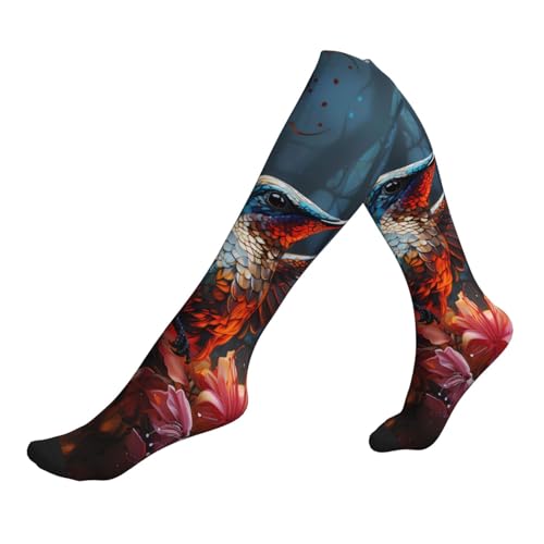 wwqqvnb Hummingbird Compression Socks for Women and Men with 15-20mmHg Gradient Support, Breathable for All Day Wear, Standing, Sitting, Travel, Active Lifestyle