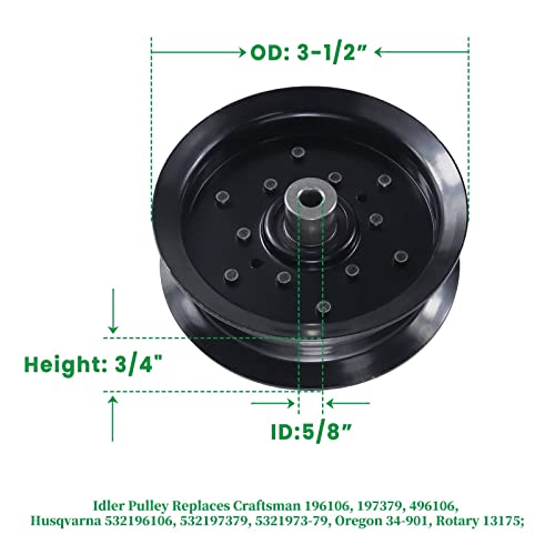 Posflag 2 Pack 187292 Spindle Assembly With 197473 Pulley 532196106 And 532177968 Idler Pulley Replaces Husqvarna 587819701, 532187281, 587820301, 192870, 195945, 196106, 197379, 177968, 193197 #TOP7