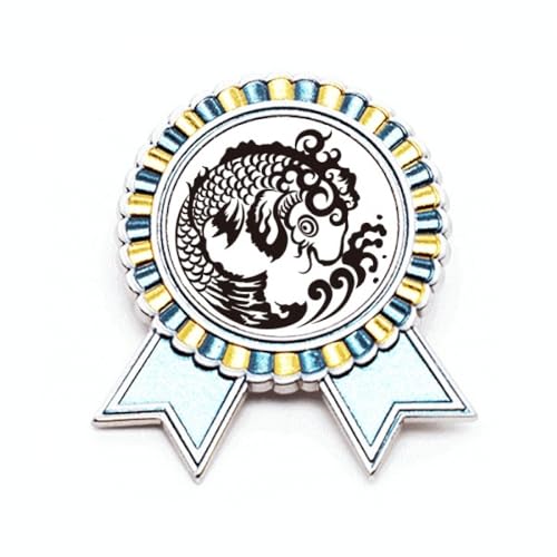Broche poisson japonais en métal taille M pour accessoiriser vos vêtements et vestes au quotidien