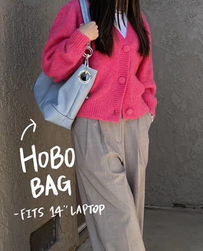 Image of Hobo Shoulder Bag with Big Snap Hook Hardware