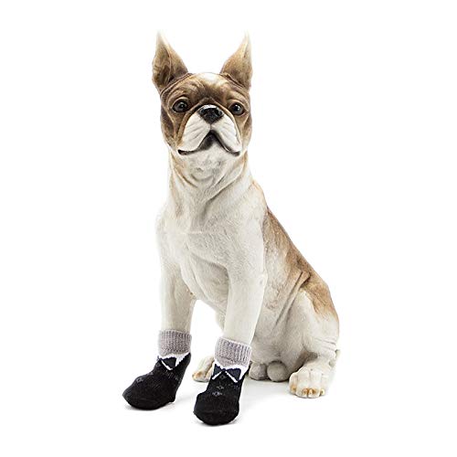 4 Pack Anti-Slip Knit Dog Socks&Cat Socks with Rubber Reinforcement, Non-Slip Dog Socks Pet Paw Protector Cat Paw Protector for Indoor Wear, Better Traction Control on Hardwood Floor 4 Pack Anti-Slip Knit Dog Socks&Cat Socks with Rubber Reinforcement, Non-Slip Dog Socks Pet Paw Protector Cat Paw Protector for Indoor Wear, Better Traction Control on Hardwood Floor