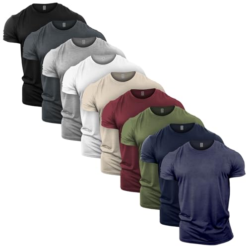 Gymtier Camiseta De Gimnasio Para Hombre, Paquete De 3 Camisetas - Camiseta De Entrenamiento De Culturismo, Paquete De 9 Unidades, S Gymtier Camiseta De Gimnasio Para Hombre, Paquete De 3 Camisetas - Camiseta De Entrenamiento De Culturismo, Paquete De 9 Unidades, S