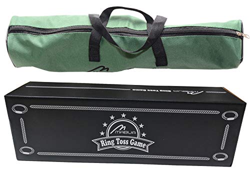 Mabua Ring Toss Game For Outdoor - 25 Ropes, 5 Pegs ,1 Carry Bag - Yard, Outdoor Games For Adults And Family – Ring Toss Rings, Backyard, Horse, Fun, Lawn, Outside, Indoor, Ring Toss Games For Adults #TOP2