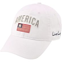 Black Clover American Crew 1 Adjustable Hat - Unisex Cap - Woven Label Flag - Eyelets for Ventilation White Hat/3d Stitch Lettering/American Flag Woven Patch One Size One Size