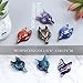 Artistone Rainbow Fluorite Crystal Fox Pendant 1.6 inch Fox Head Hand-Carved Gemstone Necklace Healing Crystal Statue Animal Collection Figurine for Decor
