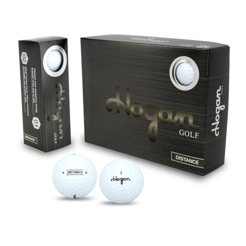 Hogan Distance 2 Piece Golf Balls, 24 Pack, White