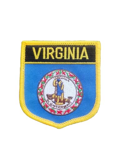Ruoming 1 PCS Virginia Flag Patches Iron On or Sew