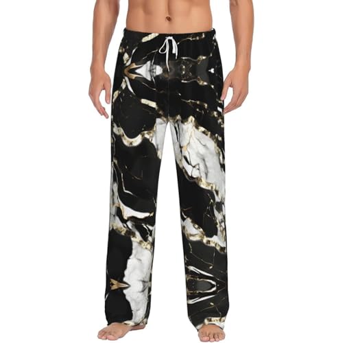 Pantalon de pyjama homme micropolaire marbrée ultra douce à poches