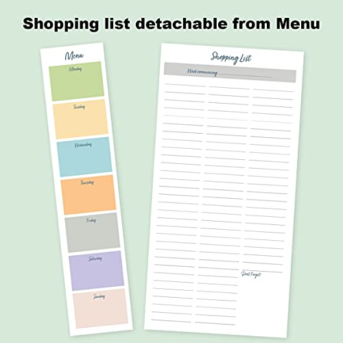 Shopping List Pad with detachable Weekly Meal Planner. 52 sheets 247 x 172mm per pad. Made in the UK by Absolutely Yours. (No Heading) - Image 3