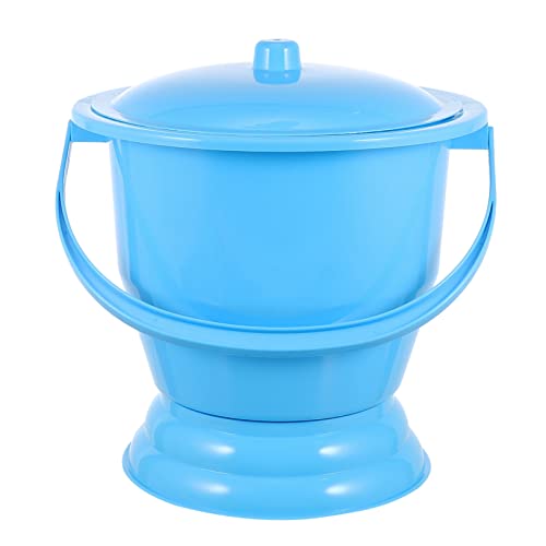 FRCOLOR スピットン小便器 尿キット 携帯尿ポット 用旅行用おしっこボトル 男性便器ボトル toilet 便座ポット 大人の尿ポット 蓋付きつぼみ おまる pp Blue 再利用可能