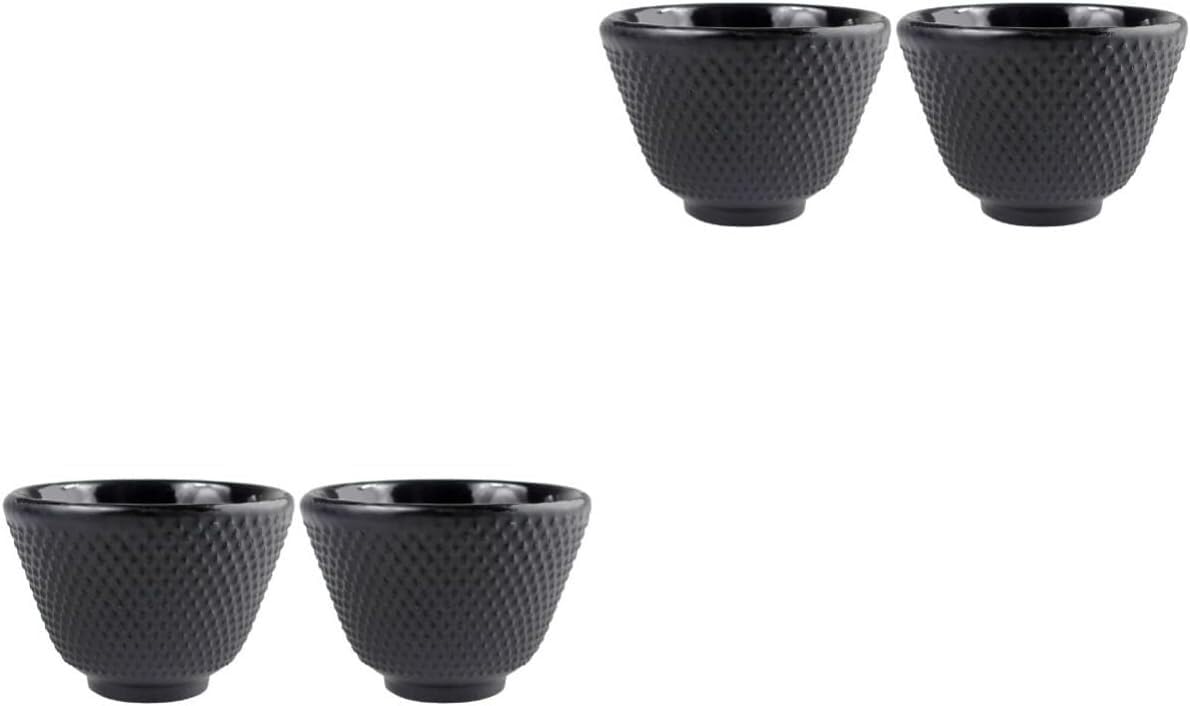 Ensemble de tasses à saké, tasses à saké japonaises, 4 pièces, tasse à thé, saké, fer noir, verres à vin traditionnel, céramique, Gongfu, café, service à thé vintage, tasse décorative asiatique en fon