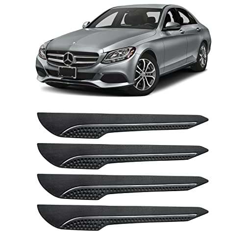 Image of AOSIS-Car Bumper Protector /Bumper Guard for MercedesBenz C-Class with Single Chrome Stripe (4-Pcs)