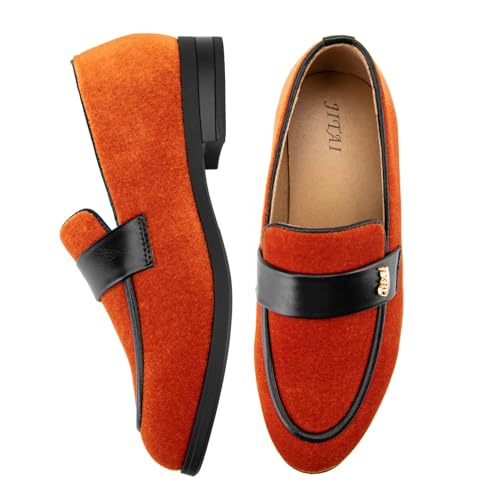 Image of JITAI Boys Dress Loafers for Weddings & School, Breathable Slip-On Leather Tuxedo Shoes, Toddler to Preteen