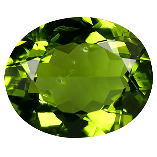 Péridot véritable du Pakistan taille ovale 3.73 ct, la pierre précieuse idéale pour offrir en cadeau