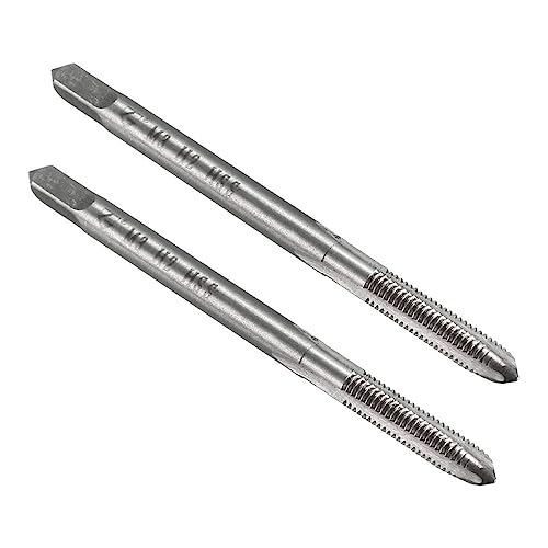 MACHSWON Metric Machine Tap for Drilling Tapping Cutting on Soft Metal Aluminum Plate and Iron H2 3 Flutes HSS Screw Tapping Threading Machinist Repair DIY Tool M3 x 0.5 mm 2PCS