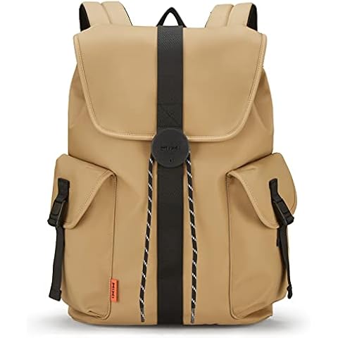 mixi Travel Laptop Backpack for Women & Men, Carry On Backpack fits 16'' Laptop Waterproof Rucksack,17 Inch, Mocha Brown Cover
