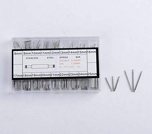 Preisvergleich Produktbild Losuya 360pcs 8mm-25mm Uhrenarmband Link Edelstahlstifte Federstangen Uhrenstiftentferner Werkzeuge Kit