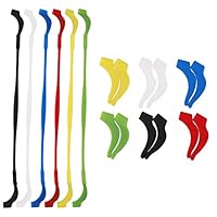 HONGXIN-SHOP Brillenband Ohr Haken Rutschfeste Sportbrillen Kette Elastisch Silikon Gürtelhalter mit Ohr Haken für Kinder Erwachsene Mehrfarbig 6 Stück