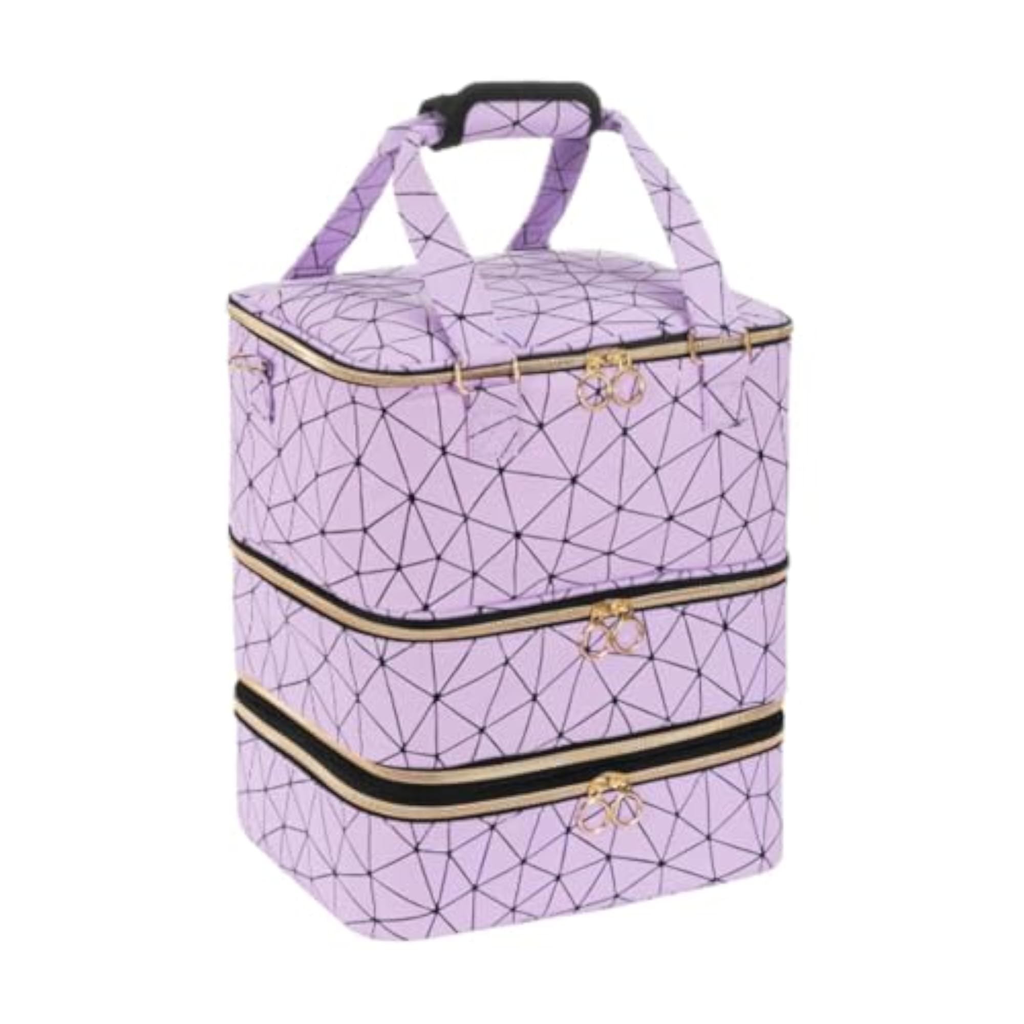 3 Layer PU Nail Polish Organizer Case