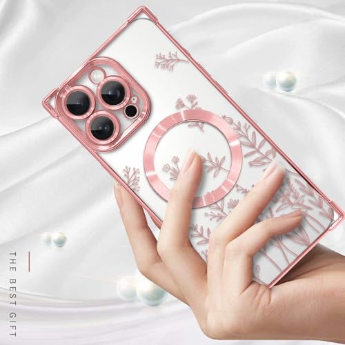 Coque iPhone 16 Pro Max MagSafe ornée d'un superbe plaqué floral - 6