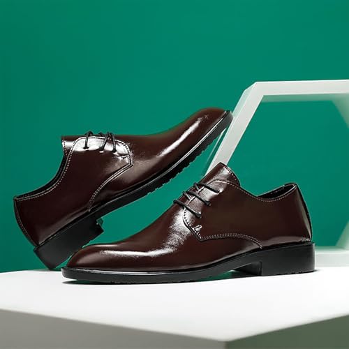 Men's Breathable Business Dress Shoes Elevated Insole, Pointed Toe Ultra-Fiber Leather Casual Occasions Ideal for Men2