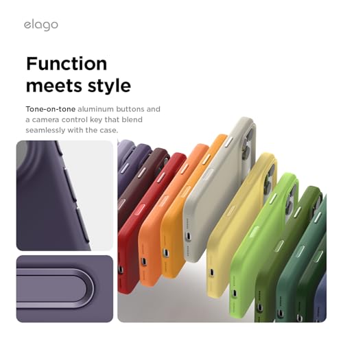 Image of elago for iPhone 17 Pro Max Case, Premium Magnetic Silicone Case, Compatible with MagSafe, Liquid Silicone Material, Protective Cover, Shockproof, Slim Phone, 6.9 inch (Deep Purple)