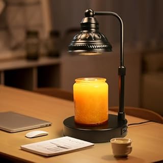 LIDORE Candle Lamp, Candle Warmer Lamp with Timer (Black, USB Charger)