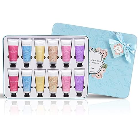 Hand Cream Gift Set - 12pc Shea Butter Hand Lotion for Birthday and Holiday with Travel size Moisturizing and Fast-Absorbing, Vegan Gifts for Women Christmas Cover