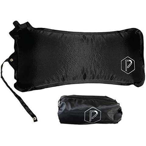 POSTURELY Inflatable Travel Lumbar Back Support Pillow Cover