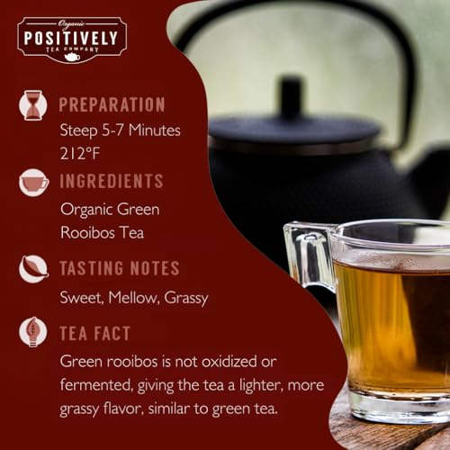 Image of Organic Positively Tea Company, South African Green Rooibos Tea, Loose Leaf, 16 Ounce