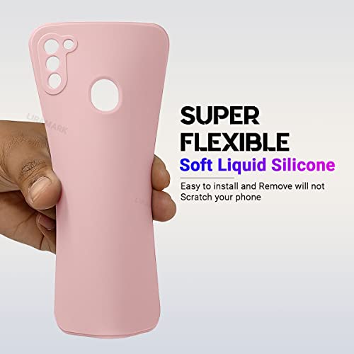 Image of LIRAMARK Silicone Soft Back Cover Case for Samsung Galaxy A11 / Galaxy M11 (Pink)