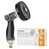 TOOLMAYS Gartenbrause metall mit 90mm Sprühkopf, Gartenschlauch spritze mit...
