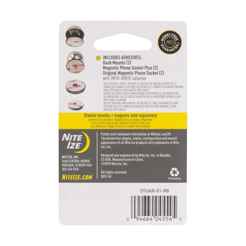 Nite Ize Steelie Universal Adhesive Replacement Kit - for Dash Mount and Phone Sockets